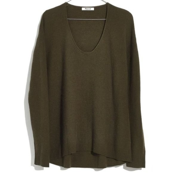 Madewell Sweaters - MADEWELL Kale Green Kimball Pullover Sweater sz M